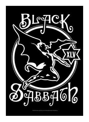 Flagline Black Sabbath - Anniversary Logo Textile Fabric Poster (30''X40'')