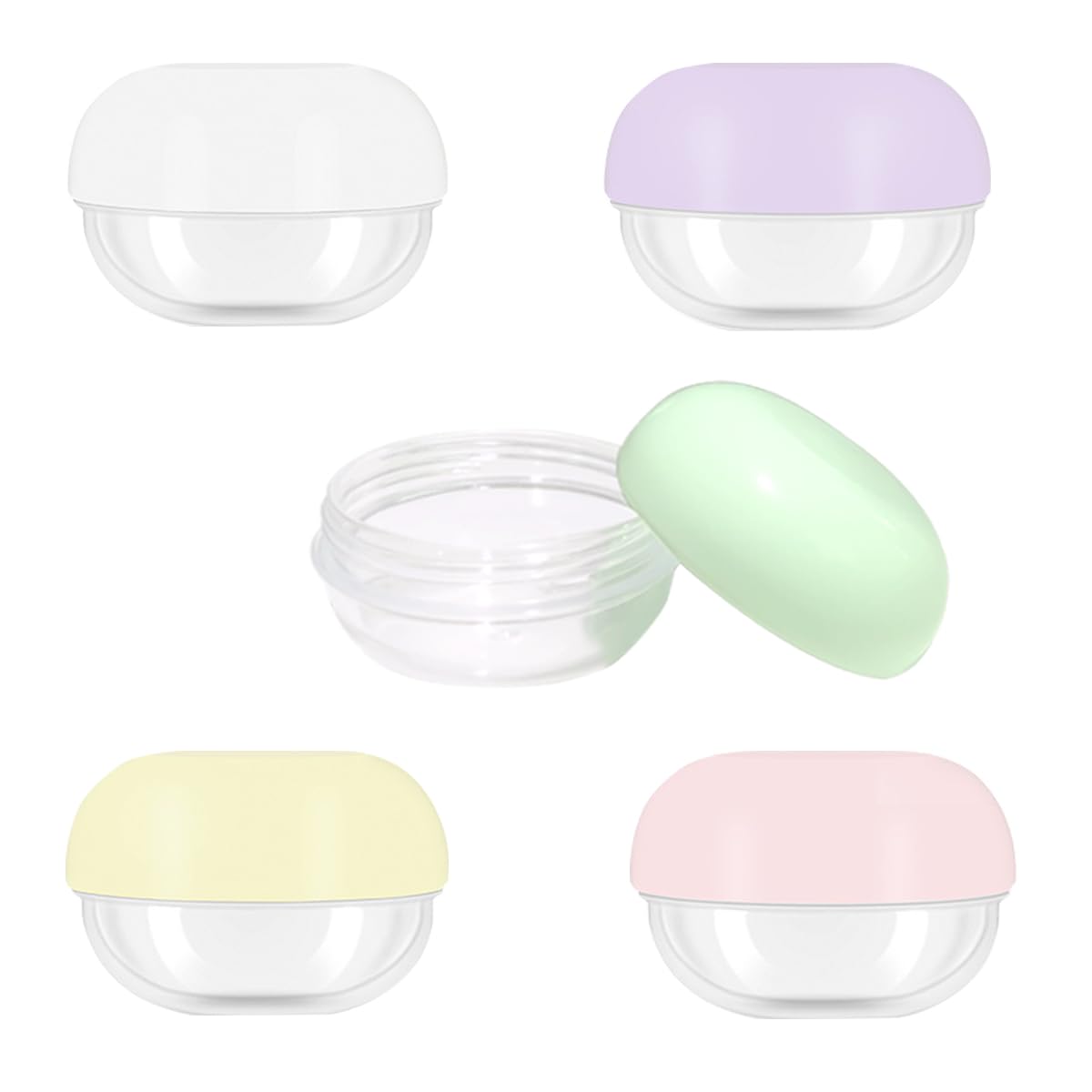 5 Pcs 10Ml Small Travel Containers - Convenient Travel Jars For Creams, Travel Lotion Container, Travel Makeup Containers Essent