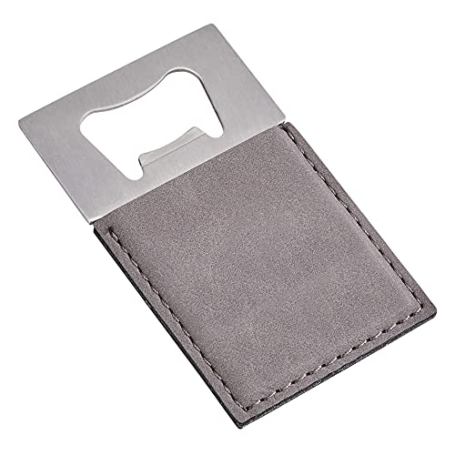 Leatherette Opener Grey  3.5'' X 2''