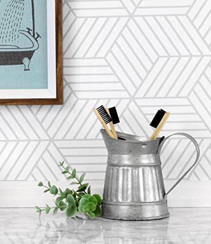 Auldhome Farmhouse Galvanized Toothbrush Holder; Pitcher-Shaped Rustic Bathroom Decor Accessory