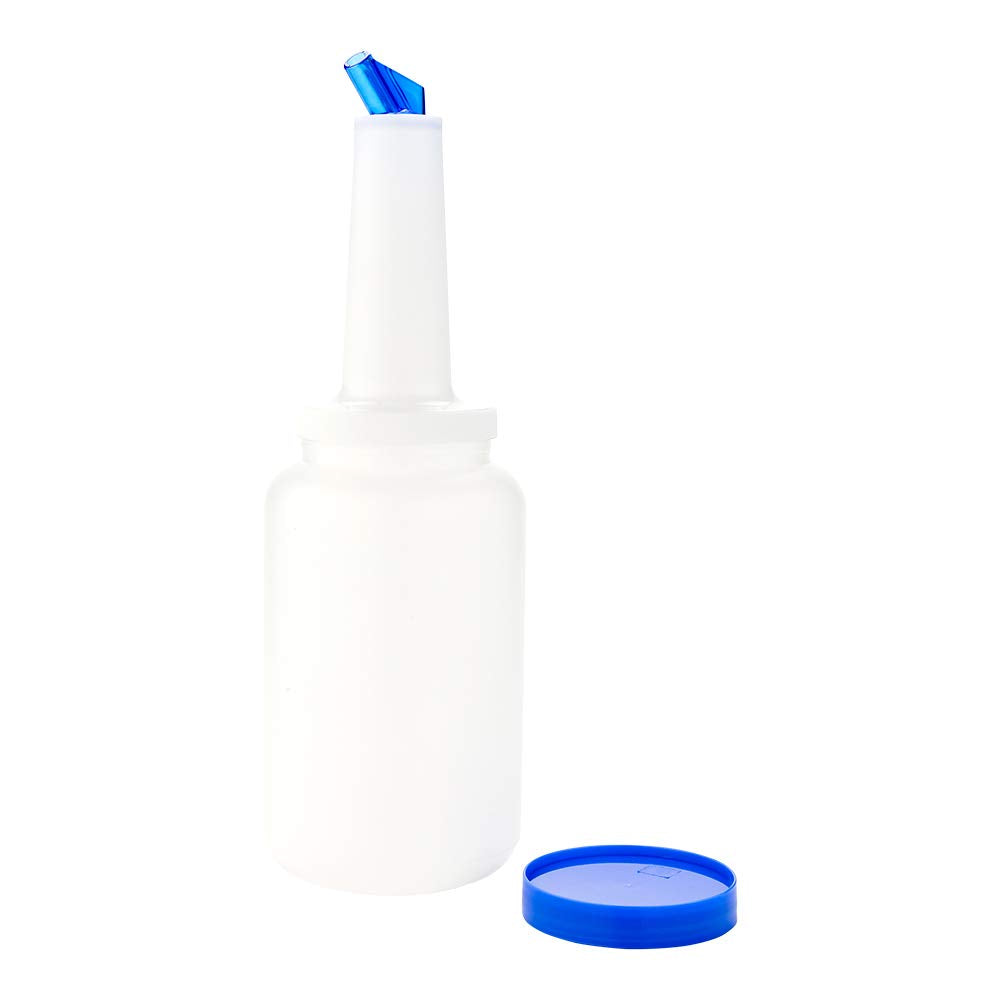 Bar Lux 2.5 Quart Juice Pourer Bottle, 1 Leak-Resistant Store And Pour Container - Dispensing Lid, Storage Lid, Blue Plastic Jui