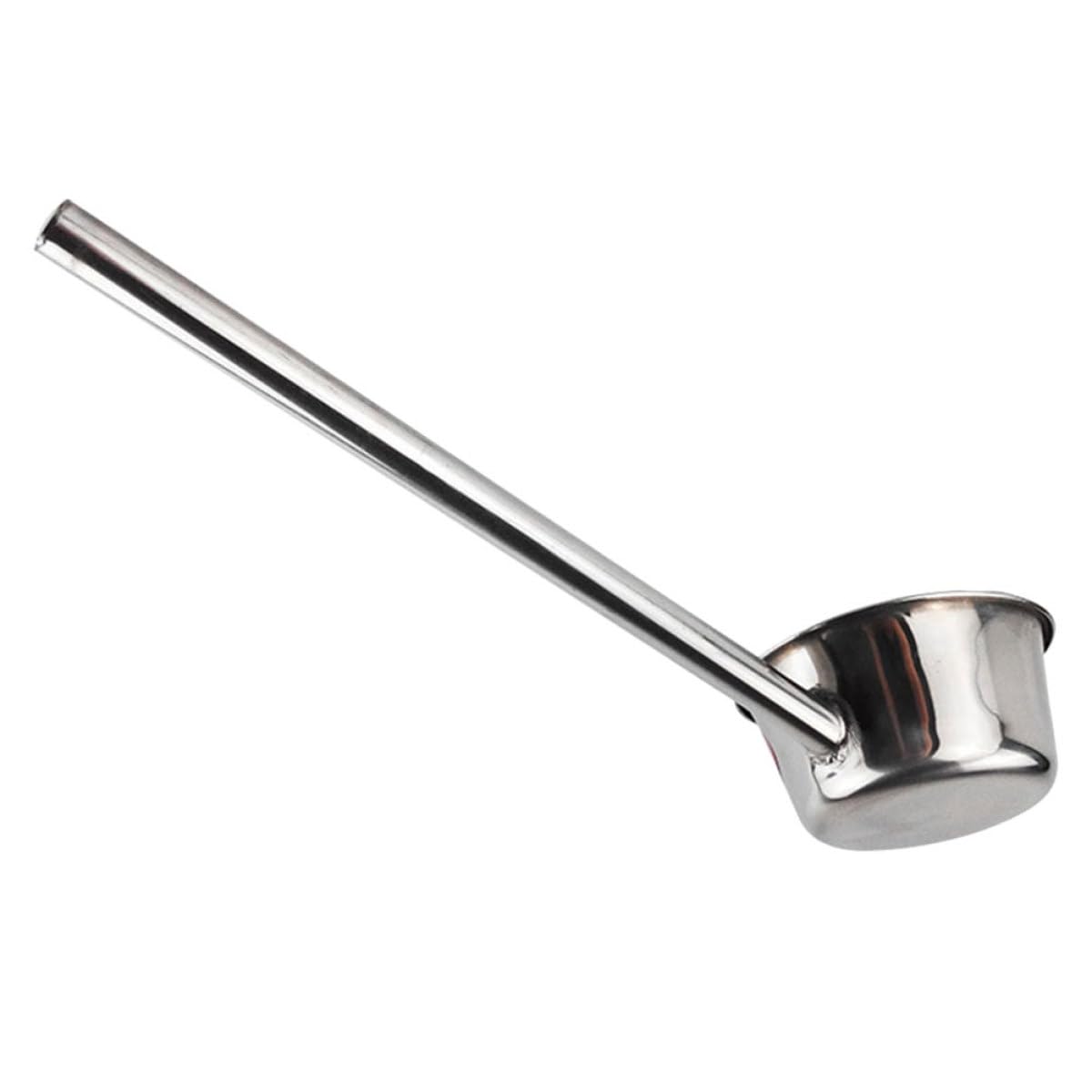 GARVALON Stainless Steel Long Handle Ladle 12cm Diameter Household Water Scoop Kitchen Soup Spoon 35cm Handle Multiuse Water La