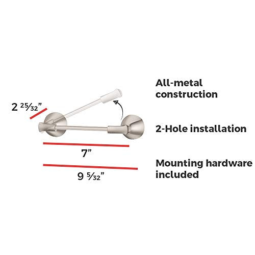 Pfister Willa 3-Piece Bathroom Hardware Set With Towel Bar, Towel Ring, And Toilet Paper Holder, Wall-Mounted, Brushed Nickel Fi