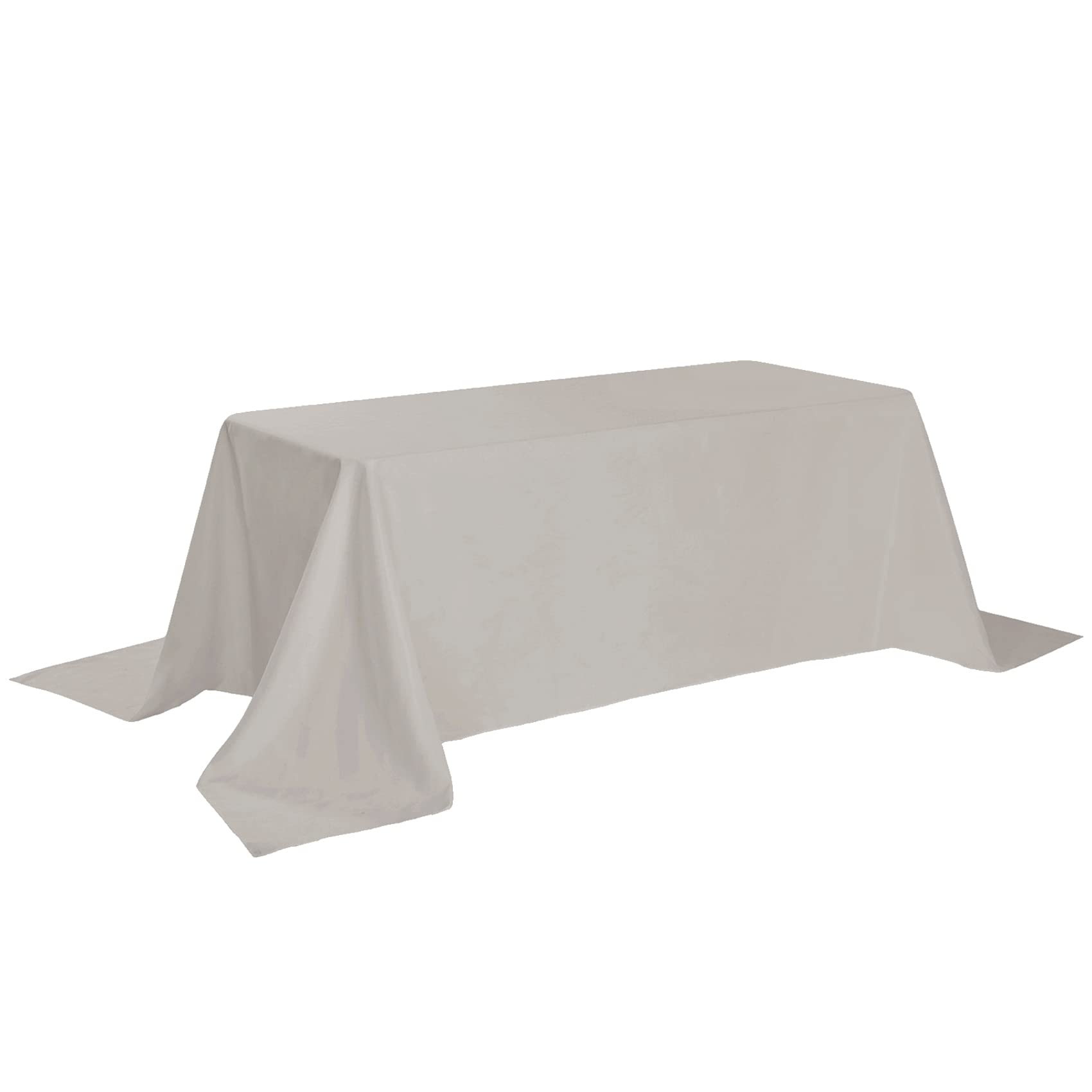 Rectangle Tablecloth - 90X132 Silver Tablecloth - Stain And Wrinkle Resistant Washable Polyester Table Cloth, Decorative Fabric