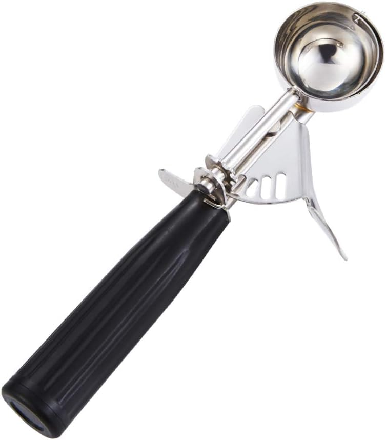 Fayomir 0.8 oz Scoop,Cookie Scoop for Baking, Ice Cream Scoop with Trigger, #40 Disher, Meatball Scoop, Black Handle, Portion Sc