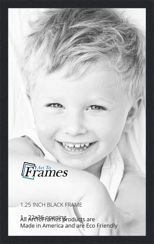 ArtToFrames 22x36 inch Black Picture Frame, 2WOMFRBW72079-22x36