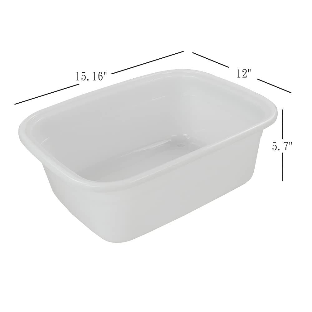 Ramddy Plastic Dish Pan 14 Quart, Set Of 4