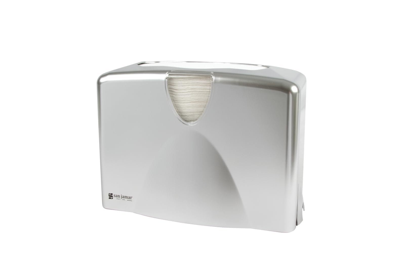San Jamar Countertop Paper Towel Dispenser Holds Multifold, C-Fold, Or Singlefold Towels for Bathroom, Restaurants, Cafes, Fast 