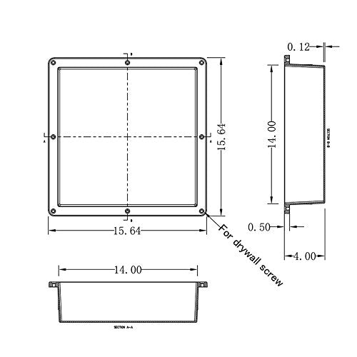 Uni-Green Tile Shower Niche Recessed Square Inside Dimension 14''   14''    4'' D Shower Shelf For Bathroom Niche Storage And Bu