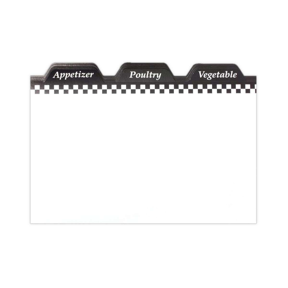 Weatherbee Preprinted Recipe Card Tab Dividers Set, 3-Inches X 5-Inches, Set Of 24