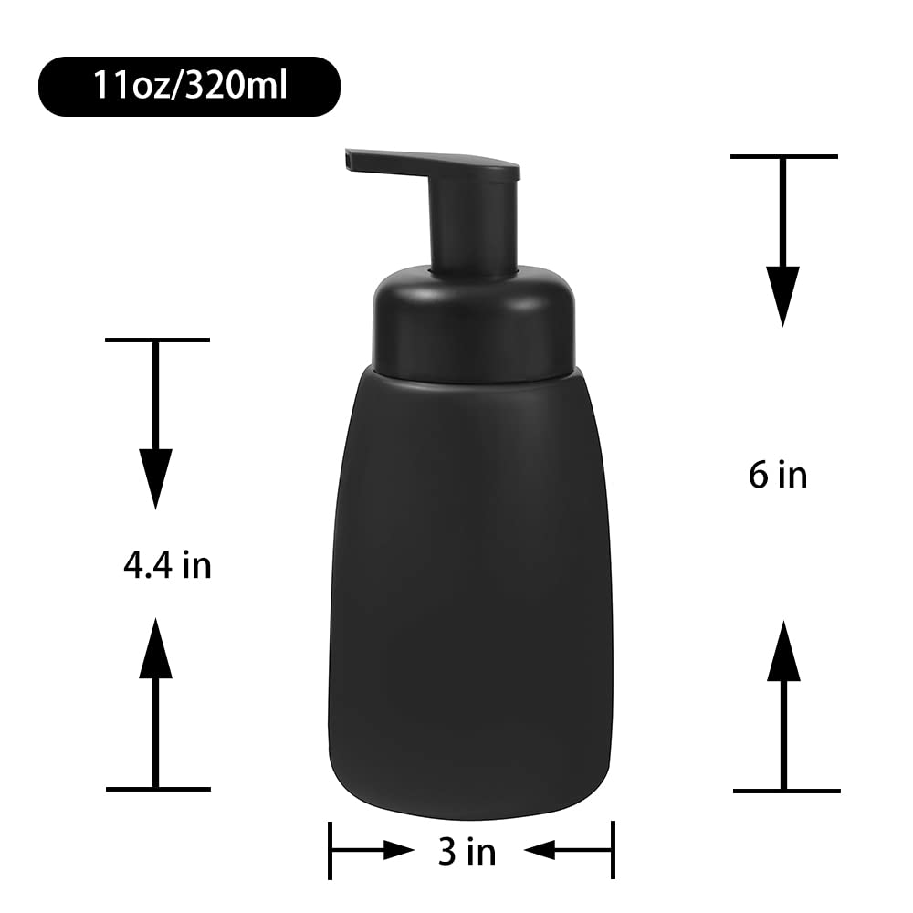 Foaming Hand Soap Dispenser Ceramic Jar Foam Dish Soap Dispenser For Bathroom And Kitchen Sink, Liquid Pump Bottle For Shampoo,