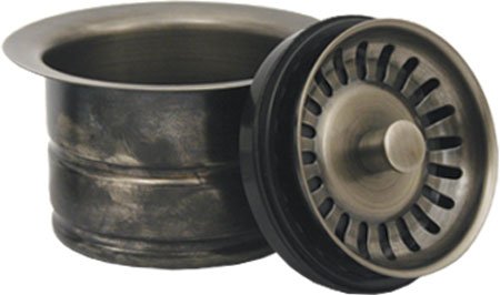 Whitehaus Wh202-P 3-1/2'' Waste Disposer Trim With Matching Basket Strainer, Pewter Finish Fits Dwh3018, Wh3618 And Wh3719 Deep