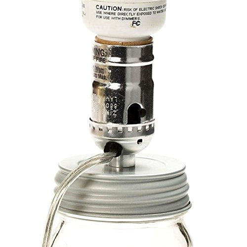 Colonial Tin Works Mason Ball Jar Light/Lamp Adapter Kit - Primitive Zinc Lid