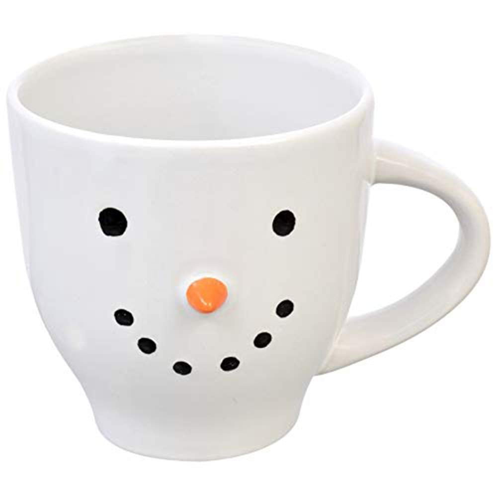 Coffee Mug Large Stoneware Snowman Cups Set 2-20 Oz Super Strong! Durable! Dishwasher Safe!! Adorable, Cutest Ever! Makes A Nice