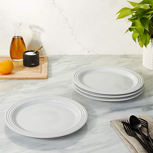 Le Creuset Stoneware Set Of 4 Dinner Plates, 10.5'' Each, White