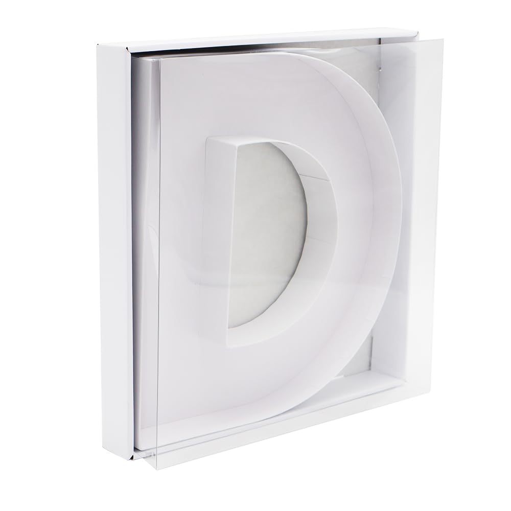 SHENGHE 12 Fillable Cardboard Letter Charcuterie Gift Cupcake Box With Cover Sweets Packaging (D)