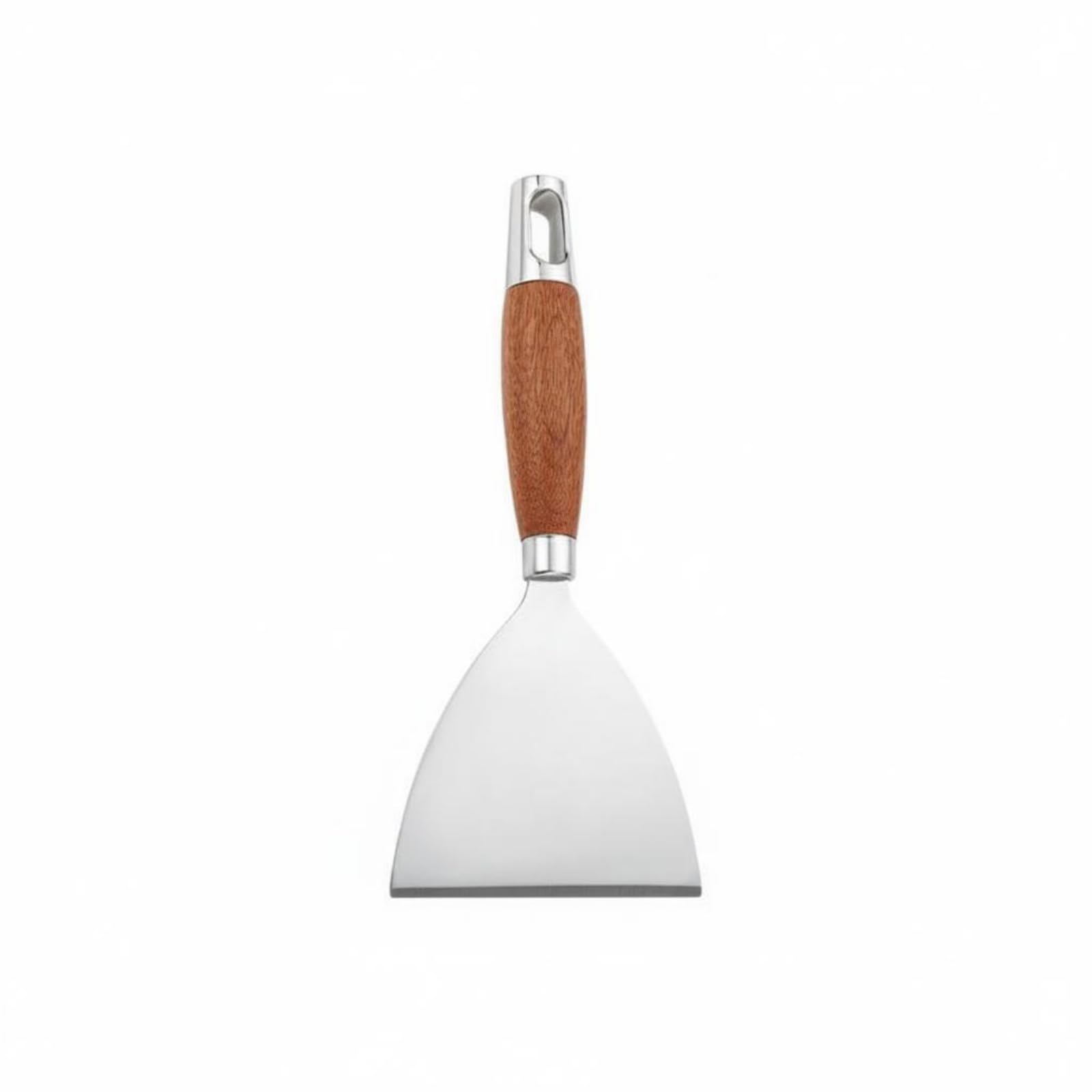 Ecomistiq 4 Pieces Easy To Clean Pizza And Baking Utensil Set LongLasting Wood Handle Spatula MultiFunctional Wheel, Triangle 