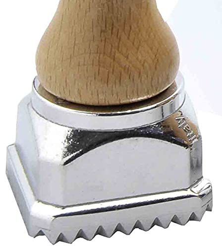 Eppicotispai Aluminum Square Ravioli Ejector Stamp With Beechwood Handle, 1-3/4-Inch