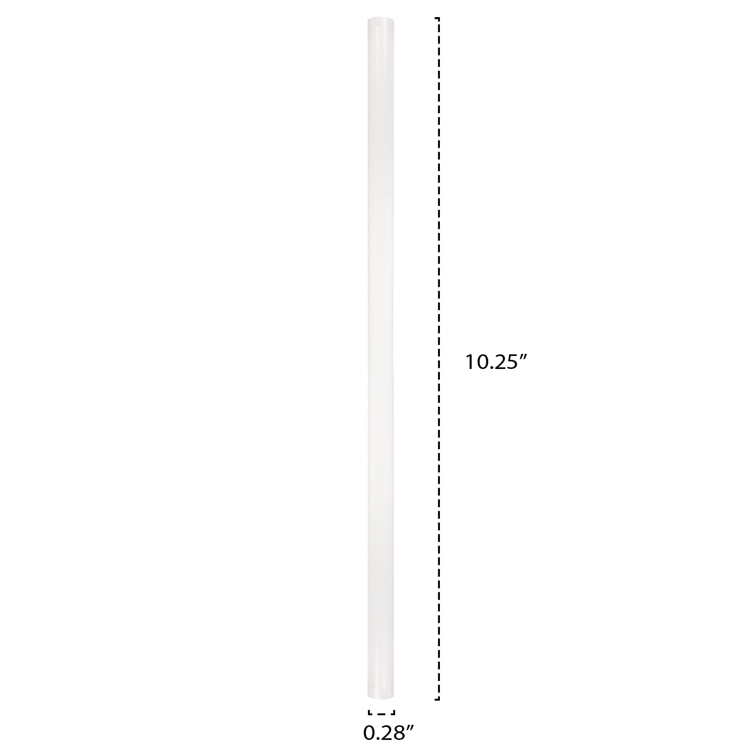 Party Essentials Disposable Plastic Drinking Straws, 10.25'' Giant/300 Count, Individually Wrapped Clear