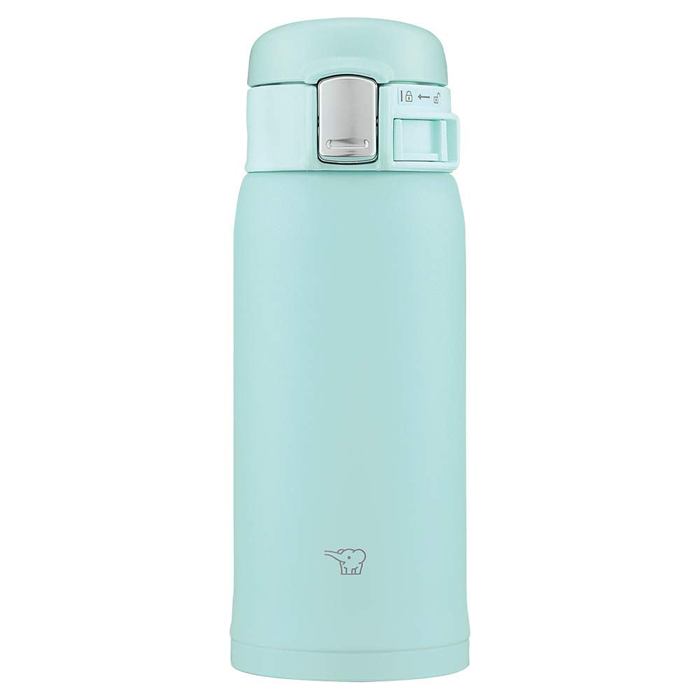 Zojirushi SM-SF36-AM Water Bottle, Direct Drinking [One-touch Open] Stainless Steel Mug, 12.2 fl oz (360 ml), Mint Blue