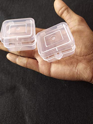 Right Small Containers Plastic Clear Boxes With Lock Lid 10 Ml (Pack Of 24)(Size =4Cmx5Cm)