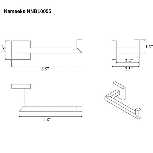 Nameeks Nnbl0055 Toilet Paper Holder, One Size, Black