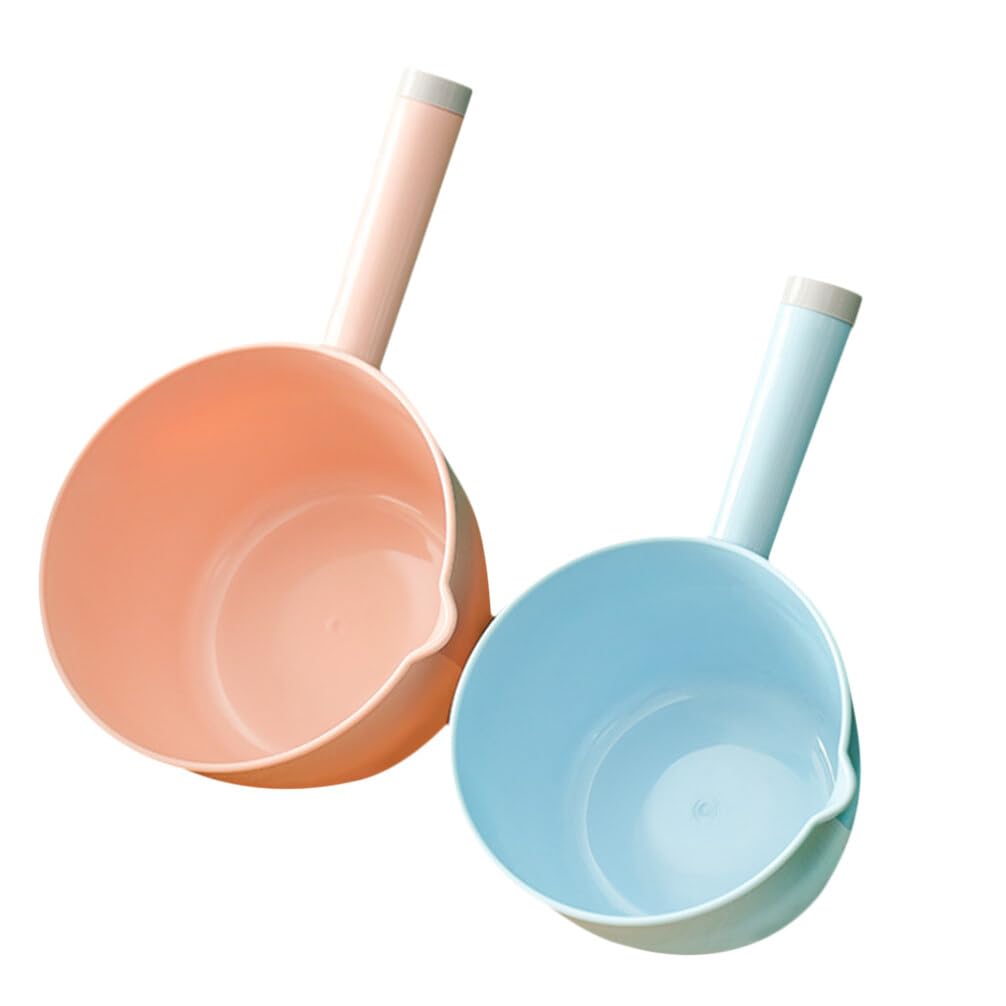 Doitool 2Pcs Plastic Water Ladle Thicken Baler Water Dipper Bathing Scoop Cup Japanese Style Water Spoons For Home Kitchen Cooki