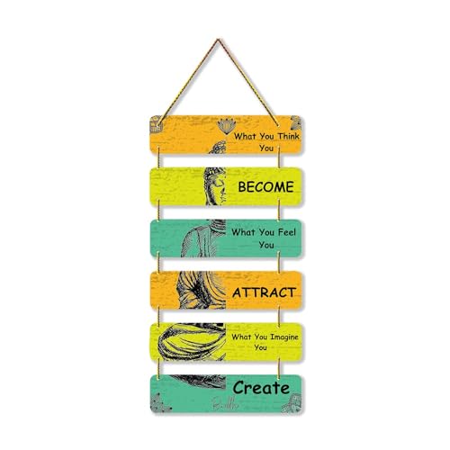 Positive Vibe Lifestyle Glass Buddha Wall Decor Wall Hanging For Homne Decoration Wall Decoration Items For Living Room Decorati