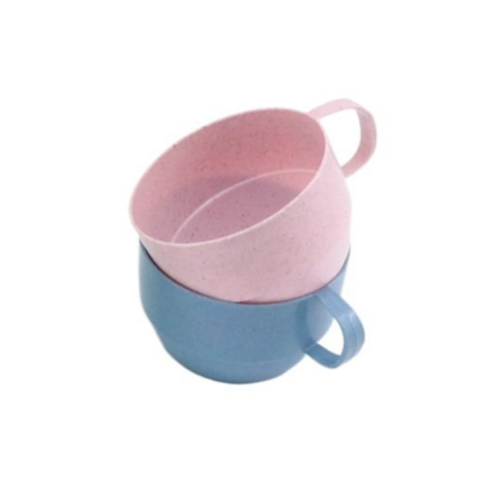 Kopida Wheat Straw Plastic Coffee Cups/Reusable Mugs with Handles, Unbreakable, Lightweight, BPA Free, for Children, Adults, Eld