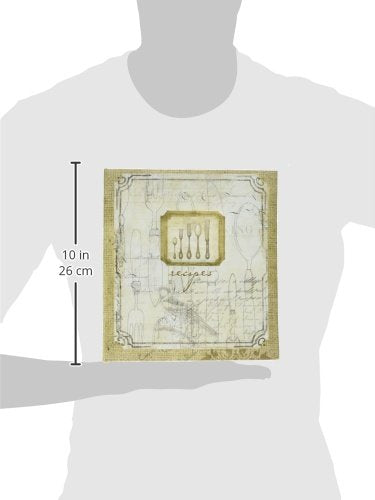 C.R. Gibson Rustic Silverware Recipe Book, 8.32'' W X 9.4'' H X 1.75'' D