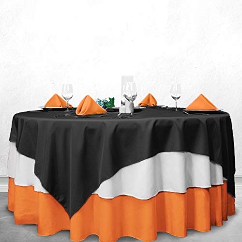 TableLinensforLess Polyester Square Tablecloth  72 Inch Square  (White)