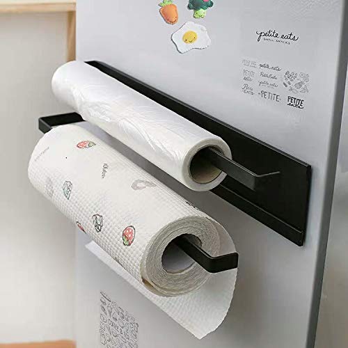 ARHAT ORGANIZERS Magnetic Double Kitchen Towel/Tissue Roll Holder | Foil roll & Clean wrap Holder | Magnetic Organizer for Kitch