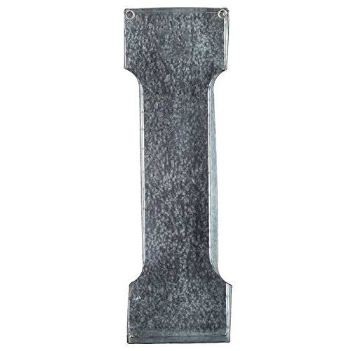 Huge 20'' Metal Alphabet Wall D  Cor Letter I Rusted Edge Galvanized Metal