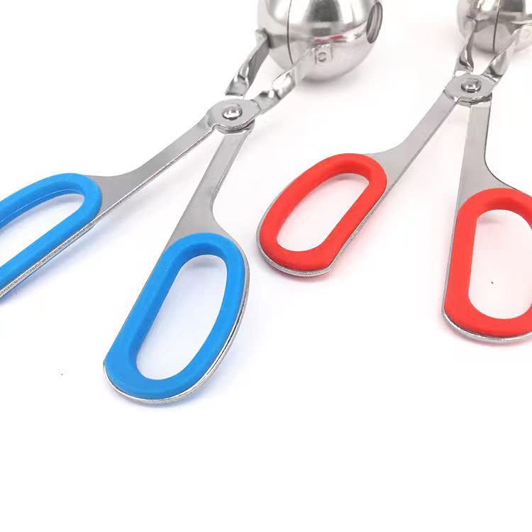 3Pcs Stainless Steel Meat Ballers, Tunan Nonstick Meatball Scoop Ball Maker Ice Tongs For Cake Pop, Ice Cream Scoop, Fruit, Cook