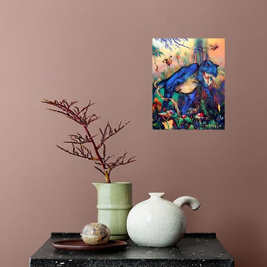 T Rex Dinosaur Triceratops Kids Room Animal Wall Decor Art Print Poster (16X20)