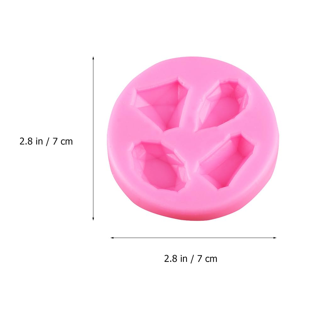 Hemoton 3Pcs Gems Silicone Molds For Cake Decorating Polymer Clay Resin Epoxy Gemstone Pastry Silicone Molds For Baking Candy Fo