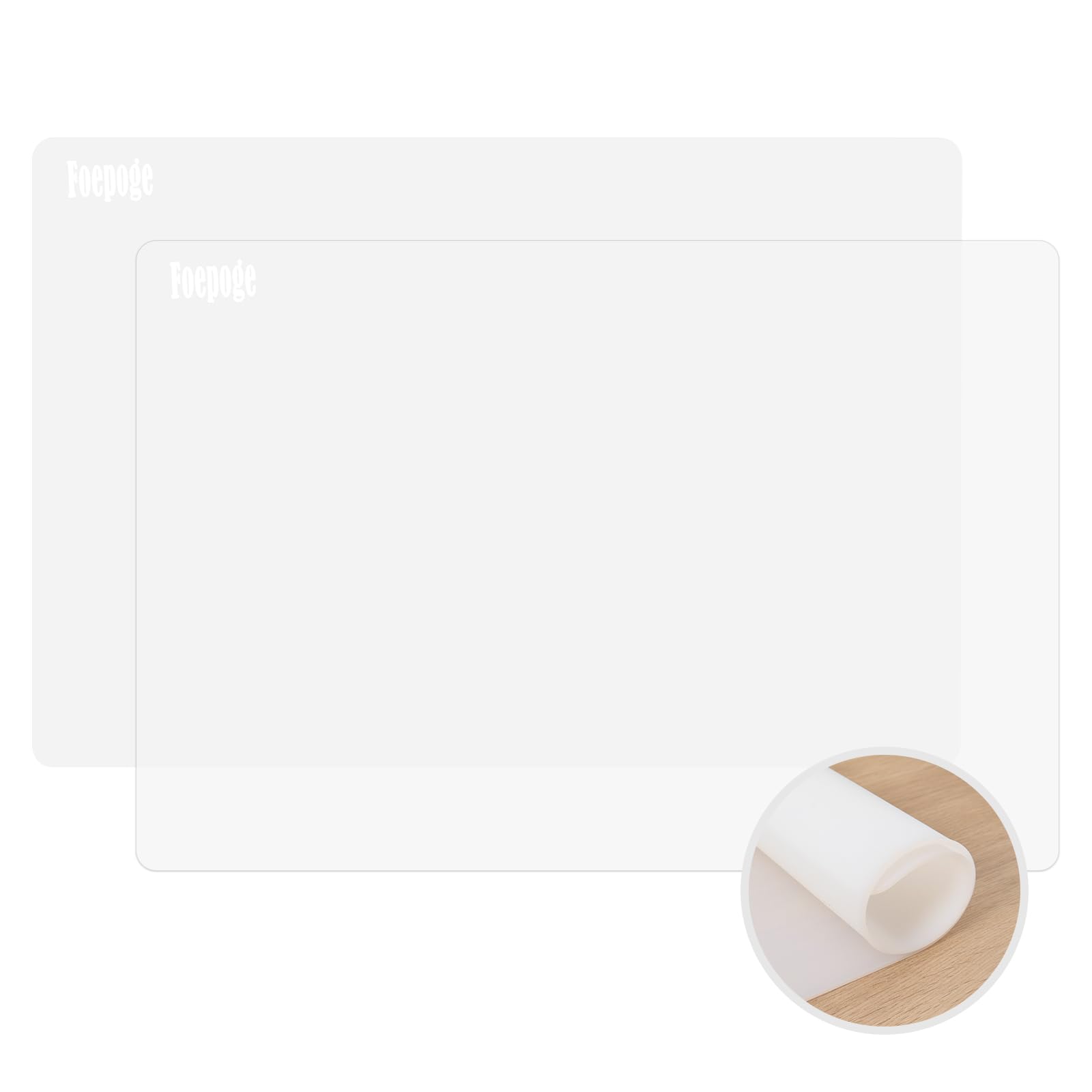 2Mm Extra Thick Silicone Mats For Kitchen Counter Heat Resistant Mat, 23.6'' X 15.7'' Silicone Countertop Protector Mat Large Pl