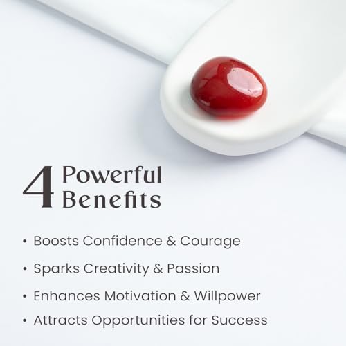 Astrotalk Carnelian Tumble | Boosts Confidence, Courage & Creativity | Enhances Motivation, Passion & Willpower | Attracts Success & Opportunities | Home & Office Decor | Gift for Man & Woman