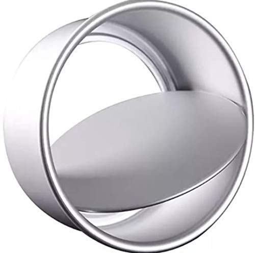 FOOTTOES Round Removable Bottom Cake Mould 6 INCH Diameter 1Piece PAN, Half kg Loose Base TIN for Oven