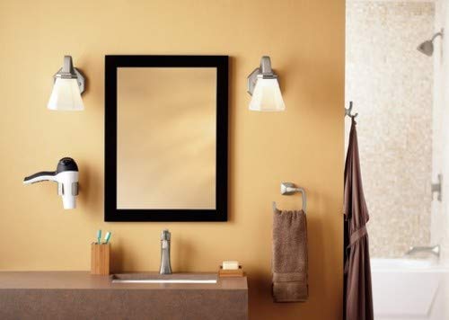 Moen Voss Brushed Gold Bathroom Towel Ring, Modern Wall Mounted Bathroom Towel Hanger, Yb5186Bg