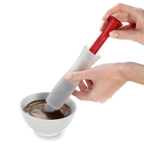 Cuisipro Deluxe Decorating Pen, 1.4 oz, Red, Model 747181 - Perfect for Cake and Cookie Decorating