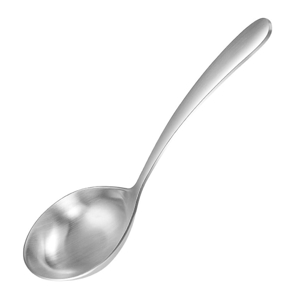 Stainless Steel Serving Spoon,Long Handle Soup Spoon,Large Capacity Ramen Rice Scoop,Small Deep Spoon,Soup Spoon Ladle for Cooki