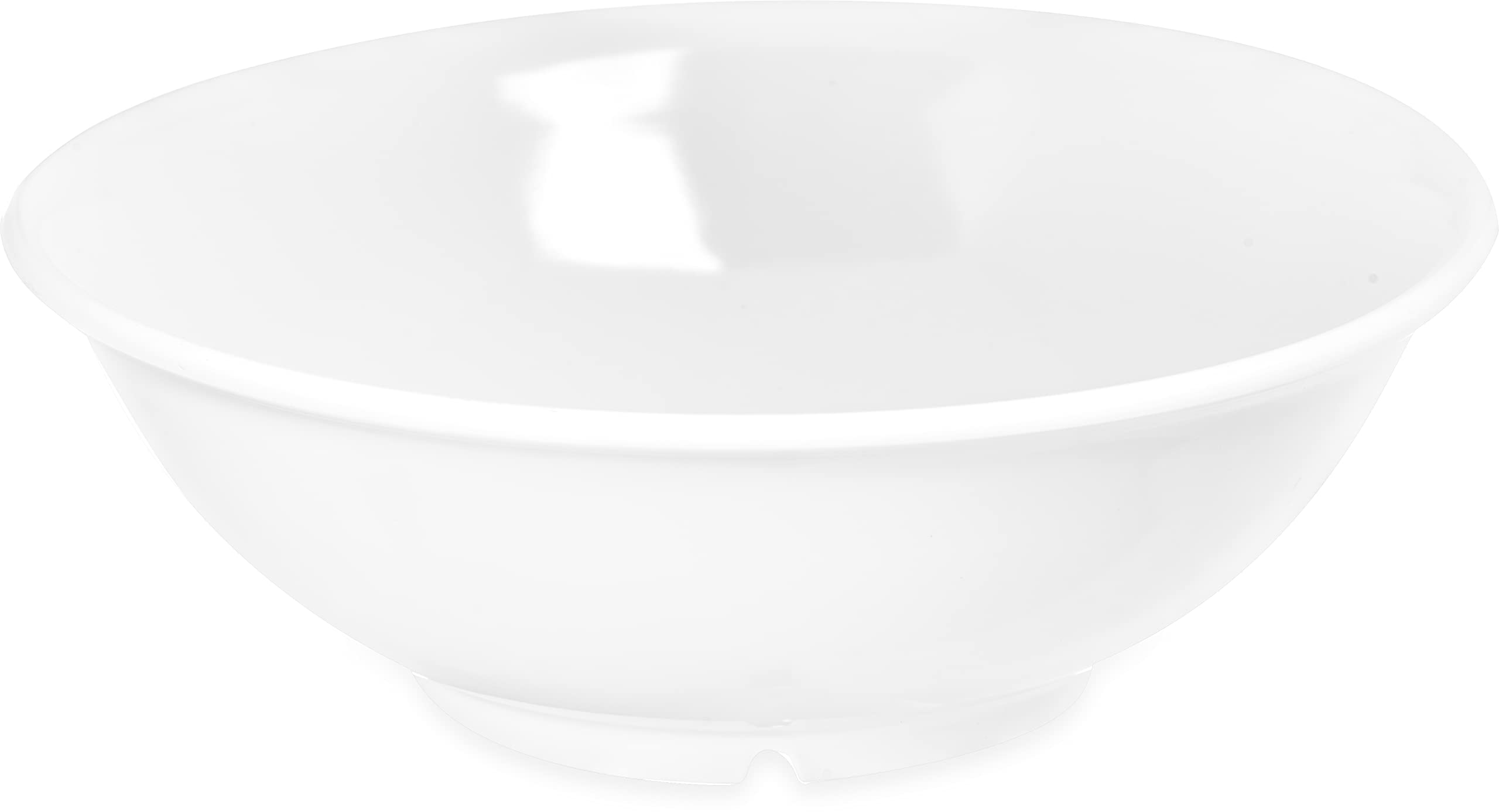 Carlisle FoodService Products Reusable Plastic Bowl Footed Bowl for Home and Restaurant, Melamine, 36 Ounces, White, (Pack of 12