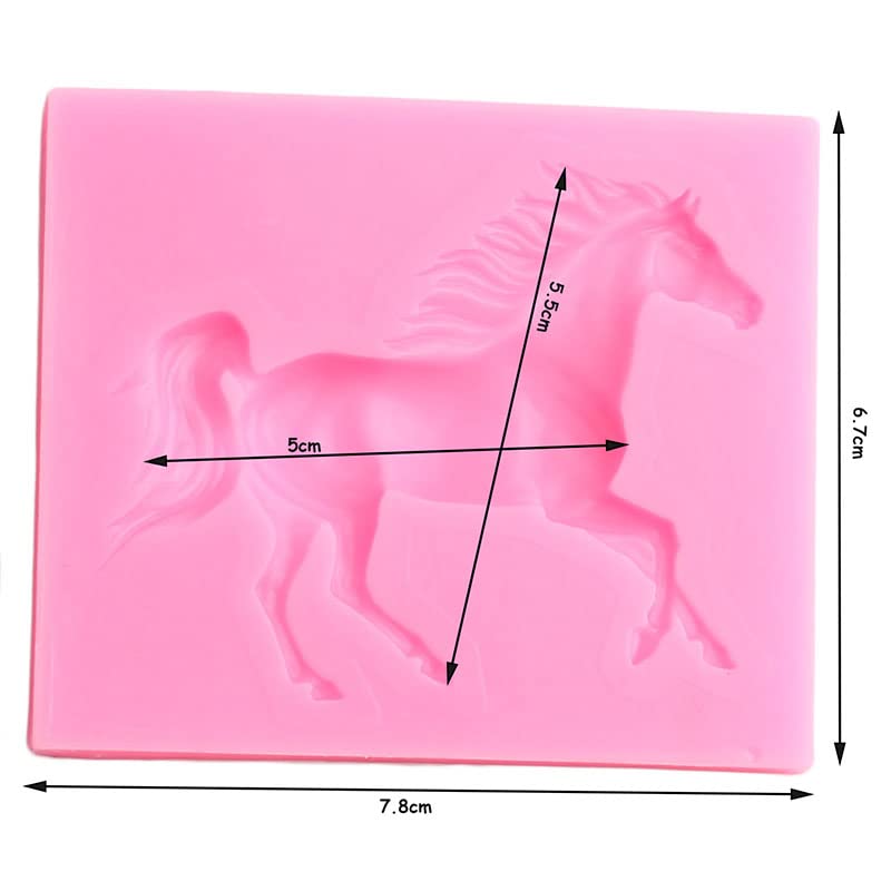 2Pcs Running Horse Silicone Molds For Diy Fondant Candy Making Tools Chocolate Mold Desserts Ice Cube Gum Clay Biscuit Plaster R