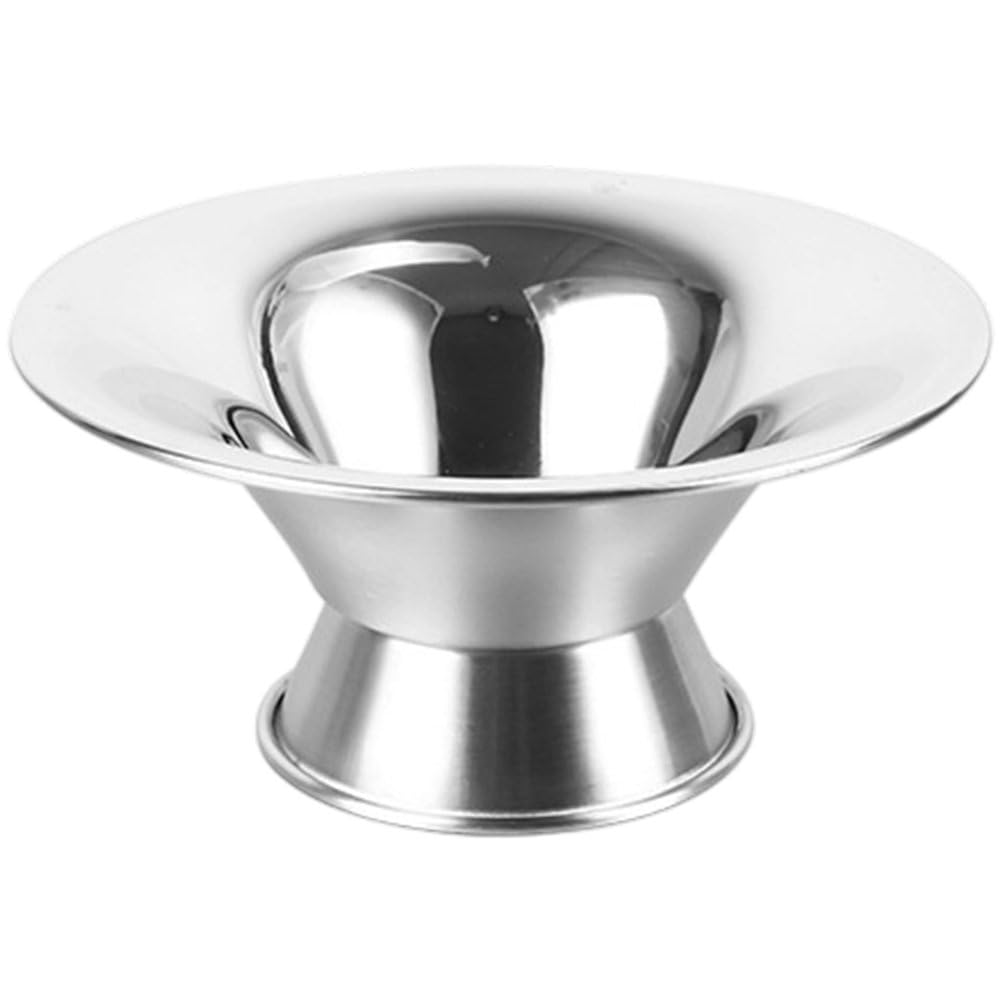 Sanfly Footed Dessert Cup 300ml Stainless Steel Ice Cream Bowl Reusable Salad Cup Sauce Dipping Serving Bowl for Pudding Fruit