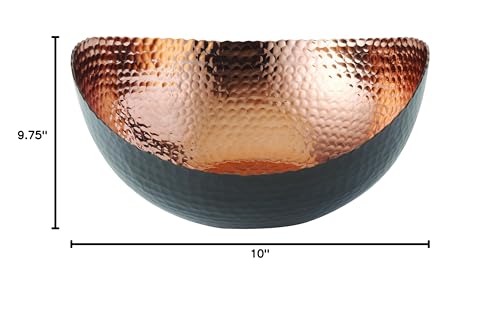 Elegance Eclipse Bowl, 10'' X 9.75'', Black/Copper