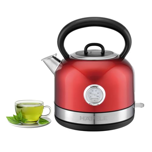 Hafele Dome Plus 2200W, 240V Electric Stainless Steel Kettle With Spout Cover With Analogue Temperature Display, Detachable Micr