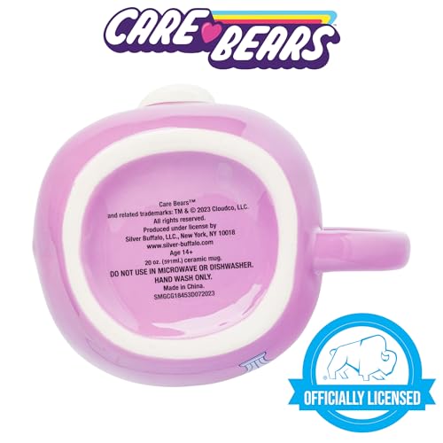 Silver Buffalo Care Bears Ceramic 3D Sculpted Mug Featuring Share Bear, 20 Ounces
