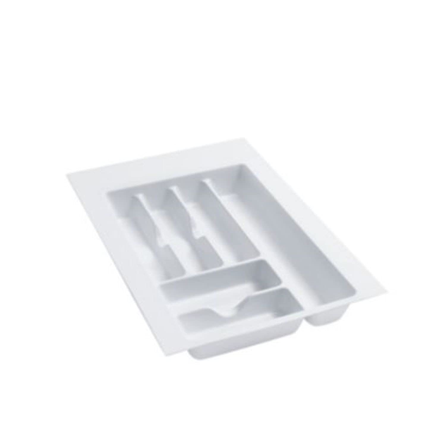RevAShelf GCT2W52 Medium TrimtoFit Glossy Plastic Cutlery 6 Compartment Tray Insert Utensil Organizer for Kitchen Cabinet 