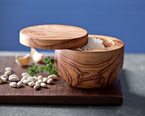 Berard 90070 French Olive-Wood Handcrafted Salt Keeper, Medium